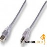 Фото Manhattan USB 2.0 AM-BM, 5.0 м, серебряный