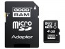 Goodram 4Gb microSDHC Class 4 (adapter SD) (SDU4GHCAGRR9)