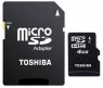 ���� Toshiba 4Gb microSDHC Class 4 (adapter SD) (SD-C04GJ(BL3A)