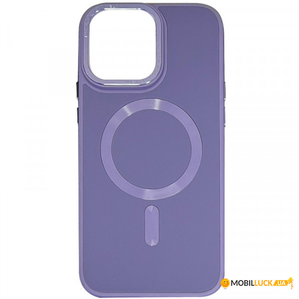   Epik Bonbon Leather Metal Style with MagSafe Apple iPhone 15 Pro (6.1)  / Lavender