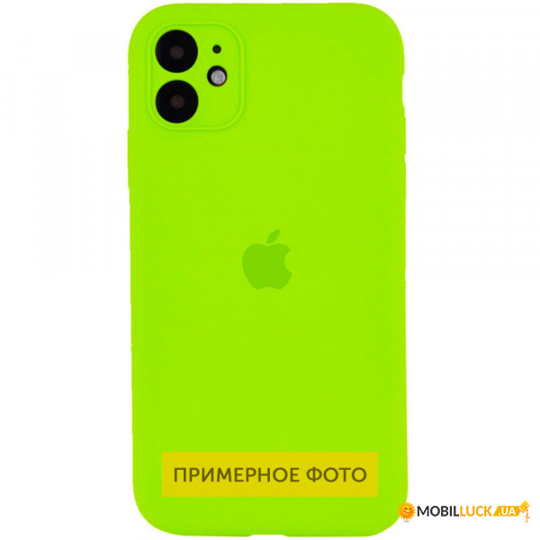  Epik Silicone Case Square Full Camera Protective (AA) Apple iPhone 7 plus / 8 plus (5.5)  / Neon green