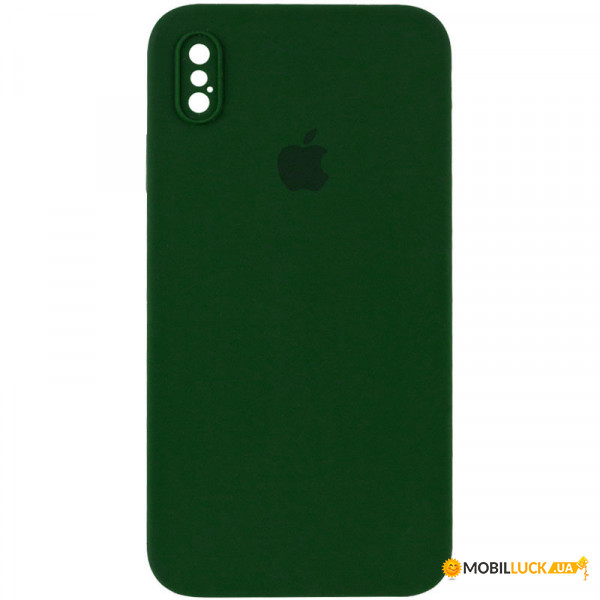  Epik Silicone Case Square Full Camera Protective (AA) Apple iPhone XS Max (6.5)  / Army green