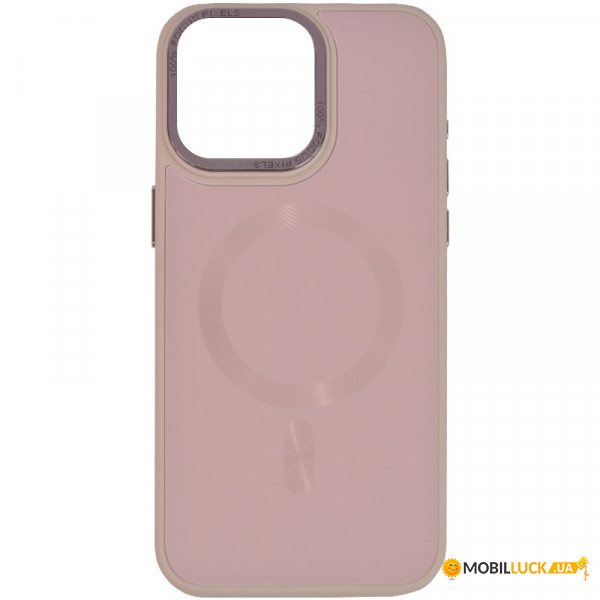  Epik TPU+Glass Sapphire Midnight Open Camera with MagSafe Apple iPhone 15 Pro (6.1)  / Pink Sand