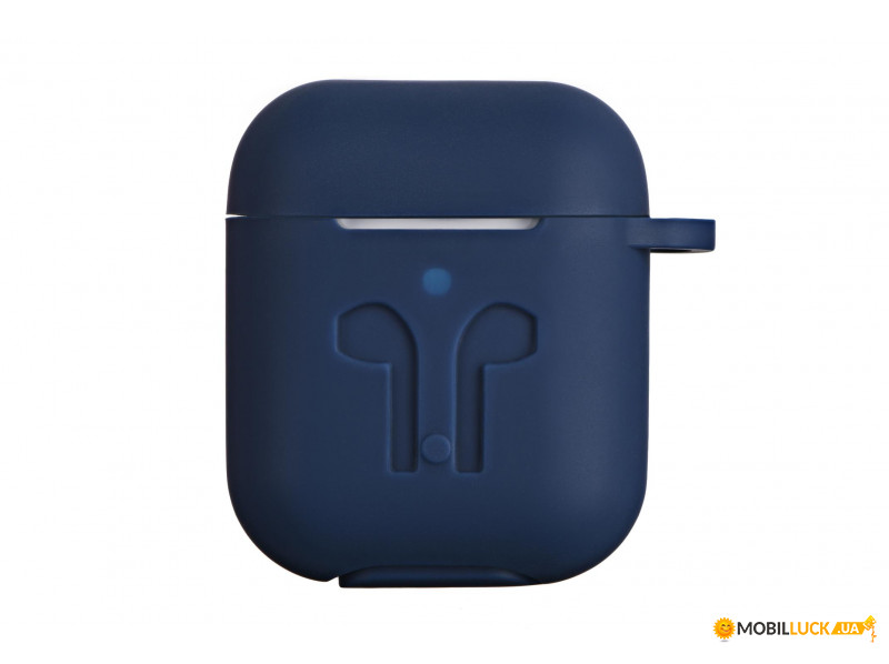  2 Apple AirPods Pure Color Silicone Imprint (3.0mm) Navy (2E-AIR-PODS-IBPCSI-3-NV)