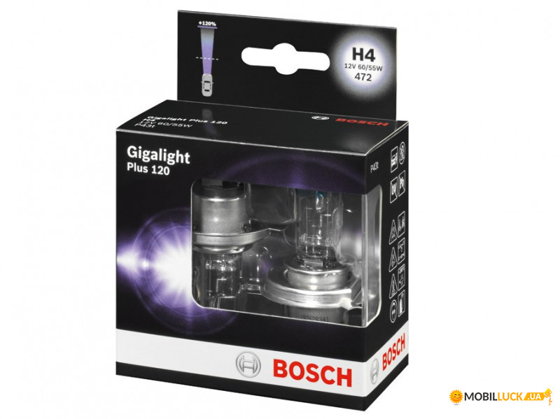  Bosch Gigalight Plus120 H4 60/55W 12V P43t (1987301106) 2./