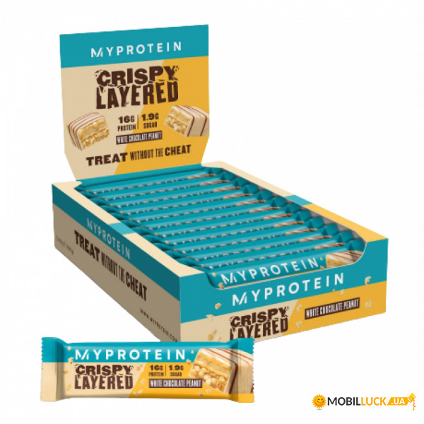  Myprotein Crispy Layered 12x58g White Chocolate Peanut