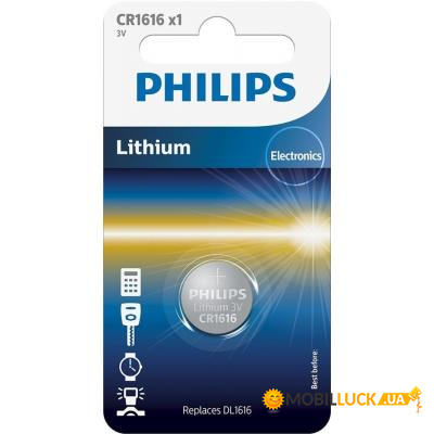  Philips CR1616 Philips Lithium (CR1616/00B)