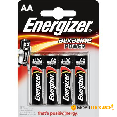  Energizer AA Alkaline Power LR6 * 4 (E300132901)