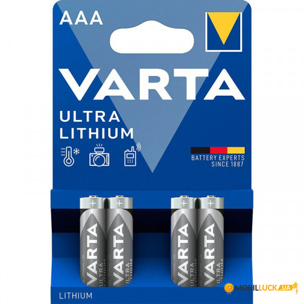   Varta Ultra Lithium (6103) AAA, 1.5V, LiFeS2, Blister