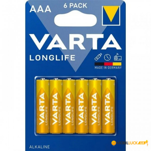   Varta Longlife (4103 101 416), AAA/(L)R03,  6, Germany