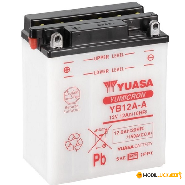   Yuasa 12.6 Ah/12V YuMicron Battery (YB12A-A)