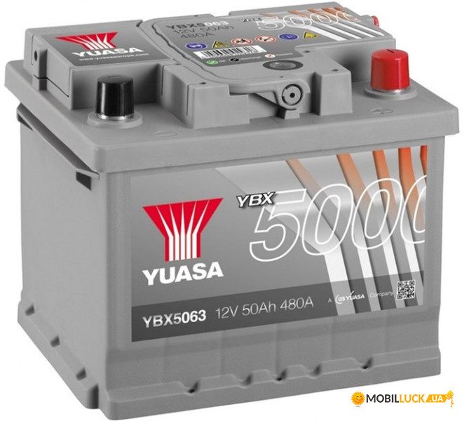   Yuasa 12V 50Ah Silver High Performance Battery YBX5063 (0) (YBX5063)