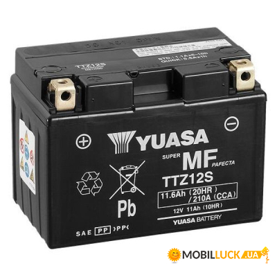   Yuasa 12V 11,6Ah MF VRLA Battery AGM TTZ12S() Yuasa Battery Europe) Gmb (TTZ12S)