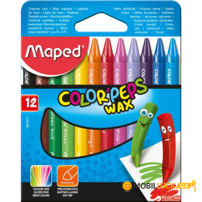   Maped Color Peps Wax Crayons  12  (MP.861011)