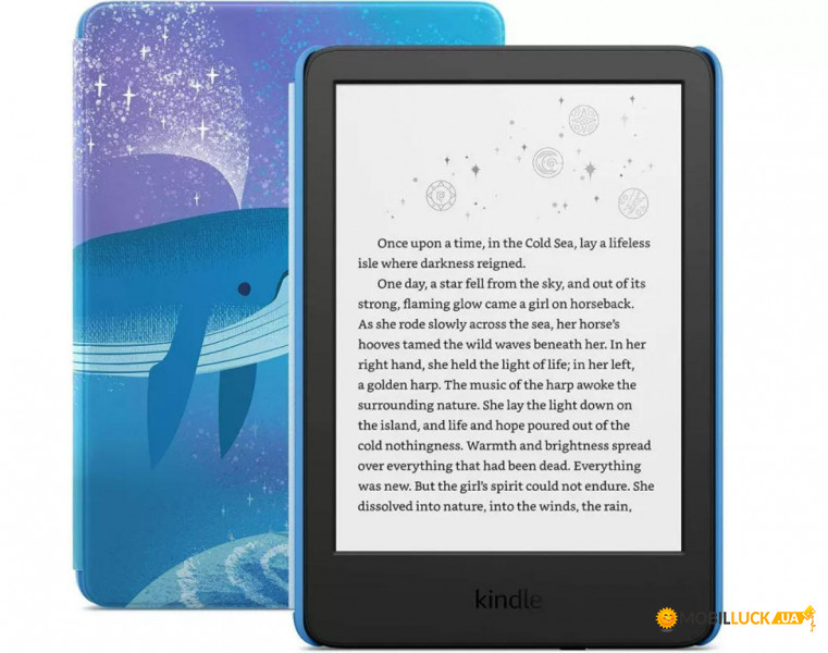   Amazon Kindle Kids 11th Gen. 16GB 2023 Black with Space Whale case