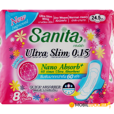   Sanita Dry & Fit Ultra Slim Wing 24.5  8  (8850461601795)