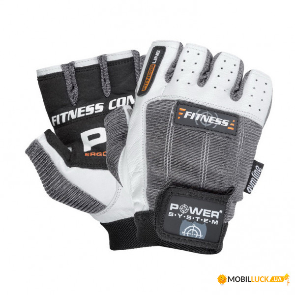    Power System Fitness Gloves White-Grey 2300 S size