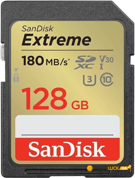   SanDisk SD 128GB C10 UHS-I U3 R180/W90MB/s Extreme V30 (SDSDXVA-128G-GNCIN)