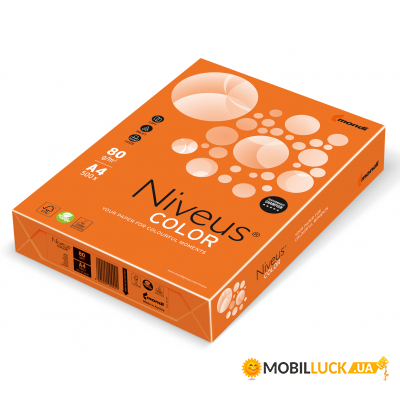  Mondi Niveus COLOR intensive Orange A4 80g 500sh (A4.80.NVI.OR43.500)