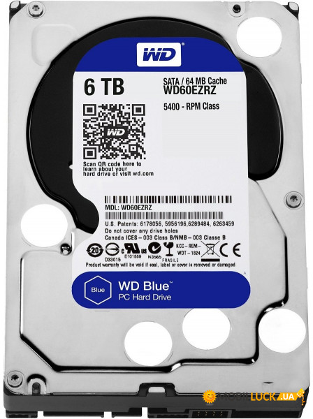   3.5 6TB Western Digital Blue 5400rpm 64MB SATAIII (WD60EZRZ)