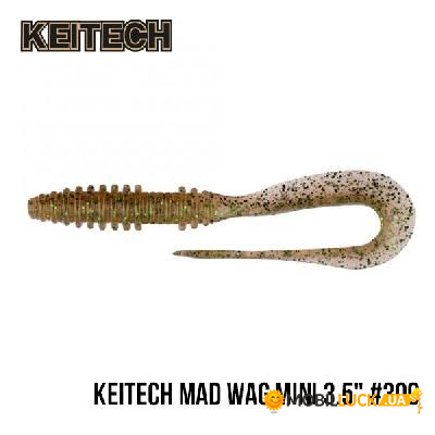  Keitech Mad Wag Mini 3.5 (10) (309 Sahara Olive FLK)