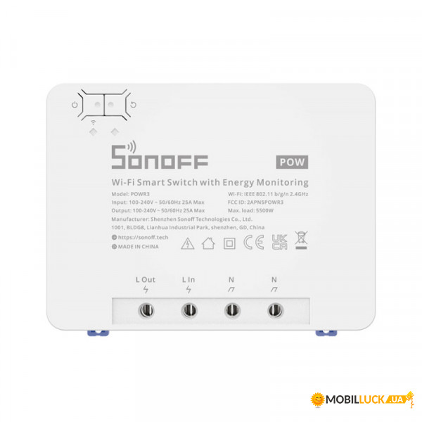 1- Wi-Fi  Sonoff POWR3