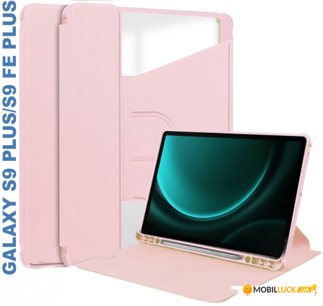 BeCover 360 Rotatable Samsung Galaxy Tab S9 Plus (SM-X810/SM-X816)/S9 FE Plus (SM-X610/SM-X616) 12.4 Pink (710402)