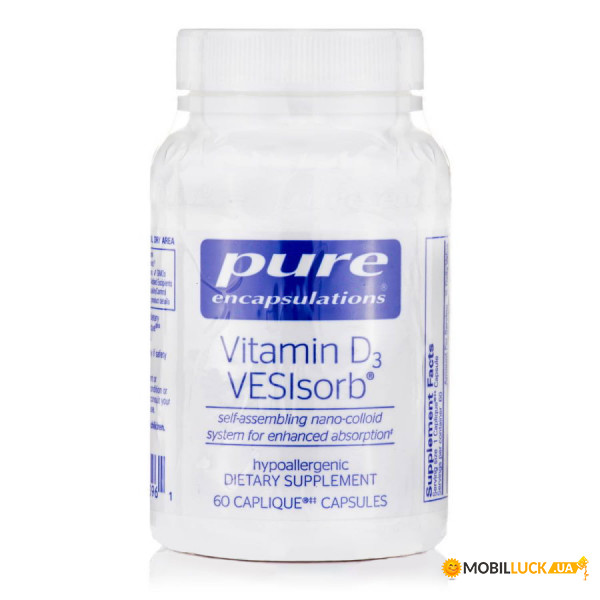    Pure Encapsulations Vitamin D3 VESIsorb 60  