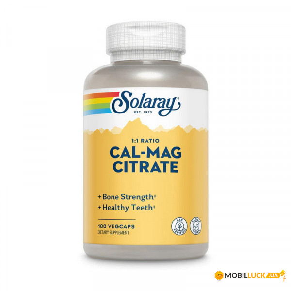  Solaray Cal-Mag Citrate 180 vcaps