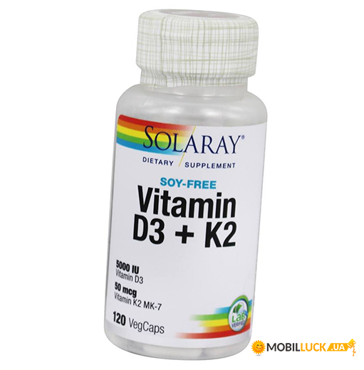  Solaray Vitamin D3 + K2 120 (36411018)