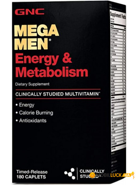    GNC Mega Men Energy Metabolism 180  (100-66-3414032-20)