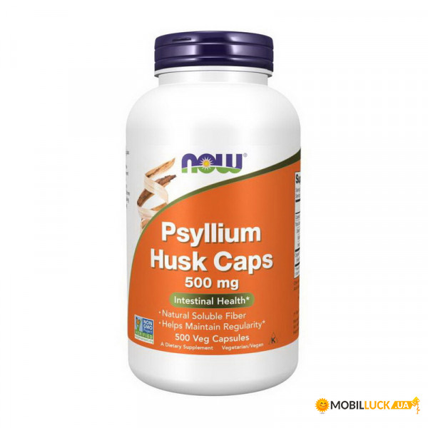  NOW Psyllium Husk Caps 500 mg 500 veg caps