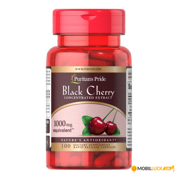   Puritan's Pride Black Cherry 1000 mg 100  
