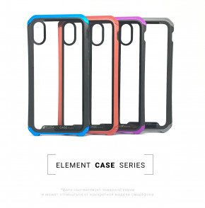  Armorstandart Element Case  iPhone XS Max Transparent Clear Black/Blue (ARM53422)