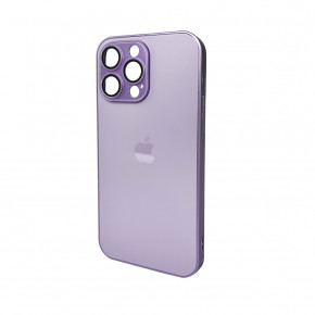   AG Glass Matt Frame Color Logo Apple iPhone 15 Pro Max Light Purple (AGMattFrameiP15PMLPurple)