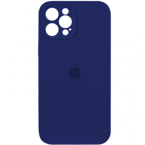   Silicone Full Case AA Camera Protect Apple iPhone 12 Pro Max Navy Blue (FullAAi12PM-39)