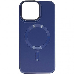   Epik Bonbon Leather Metal Style with MagSafe Apple iPhone 13 (6.1)  / Navy blue