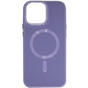   Epik Bonbon Leather Metal Style with MagSafe Apple iPhone 15 Pro (6.1)  / Lavender