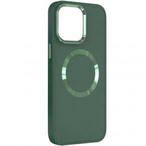 TPU  Epik Bonbon Metal Style with MagSafe Apple iPhone 14 (6.1)  / Pine green