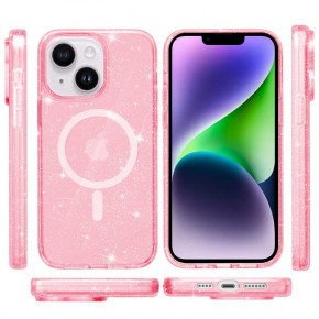  Epik TPU Galaxy Sparkle (MagFit) Apple iPhone 13 / 14 (6.1) Pink+Glitter 3