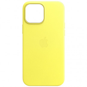   Epik Leather Case (AA) with MagSafe Apple iPhone 14 (6.1) Yellow 3