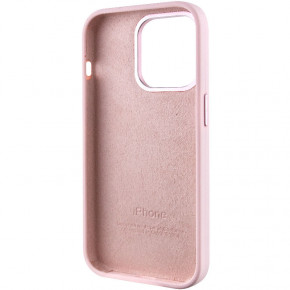  Epik Silicone Case Metal Buttons (AA) Apple iPhone 13 Pro Max (6.7)  / Chalk Pink 6
