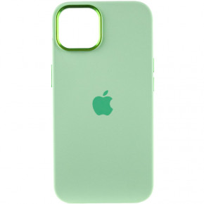  Epik Silicone Case Metal Buttons (AA) Apple iPhone 13 (6.1)  / Pistachio 3