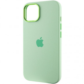  Epik Silicone Case Metal Buttons (AA) Apple iPhone 13 (6.1)  / Pistachio 4