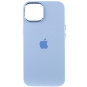  Epik Silicone Case Metal Buttons (AA) Apple iPhone 14 (6.1)  / Blue Fog 3