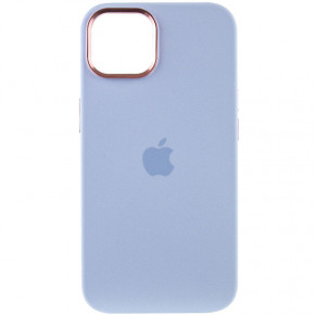  Epik Silicone Case Metal Buttons (AA) Apple iPhone 14 (6.1)  / Blue Fog 9