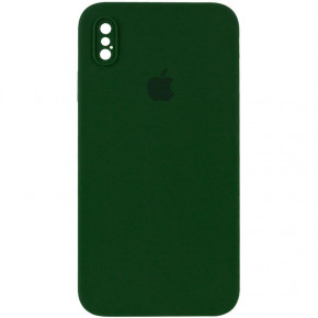  Epik Silicone Case Square Full Camera Protective (AA) Apple iPhone XS Max (6.5)  / Army green