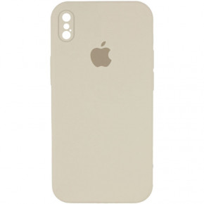  Epik Silicone Case Square Full Camera Protective (AA) Apple iPhone XS (5.8)  / Antigue White