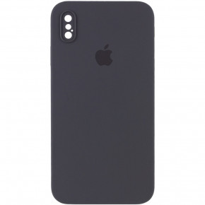  Epik Silicone Case Square Full Camera Protective (AA) Apple iPhone XS (5.8)  / Dark Gray