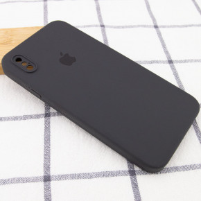  Epik Silicone Case Square Full Camera Protective (AA) Apple iPhone XS (5.8)  / Dark Gray 3